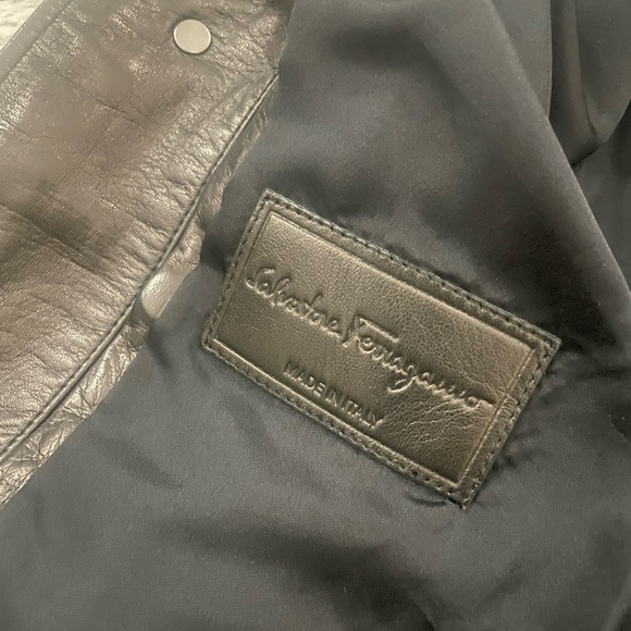 Salvatore Ferragamo Men's Leather Jacket Sz 50/L - Picture 12 of 16